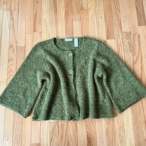 🍀JH Collectibles Textured Bouclé Button‑Front Cardigan – XL